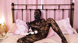 Lace Zentail Dress and Gag Masturbation | Penny Barber Fetish Web Camera Show - 15 image
