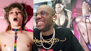 Watch two horny MILFs give petite Asian teen's bald pussy a hard pounding and facial - 1 image