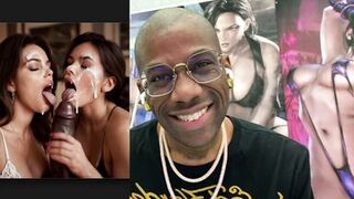 Watch two horny MILFs give petite Asian teen's bald pussy a hard pounding and facial