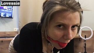 Watch Real Avocado & Lovessie humiliate each other's submissive roleplay in a deep-throating, gagging, foot fetish adventure - 11 image