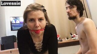 Watch Real Avocado & Lovessie humiliate each other's submissive roleplay in a deep-throating, gagging, foot fetish adventure - 9 image