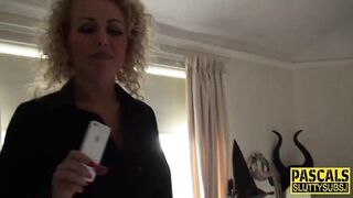 Watch British MILF submissive get her throat drilled while gagged and deepthroated in hardcore BDSM reality - 3 image